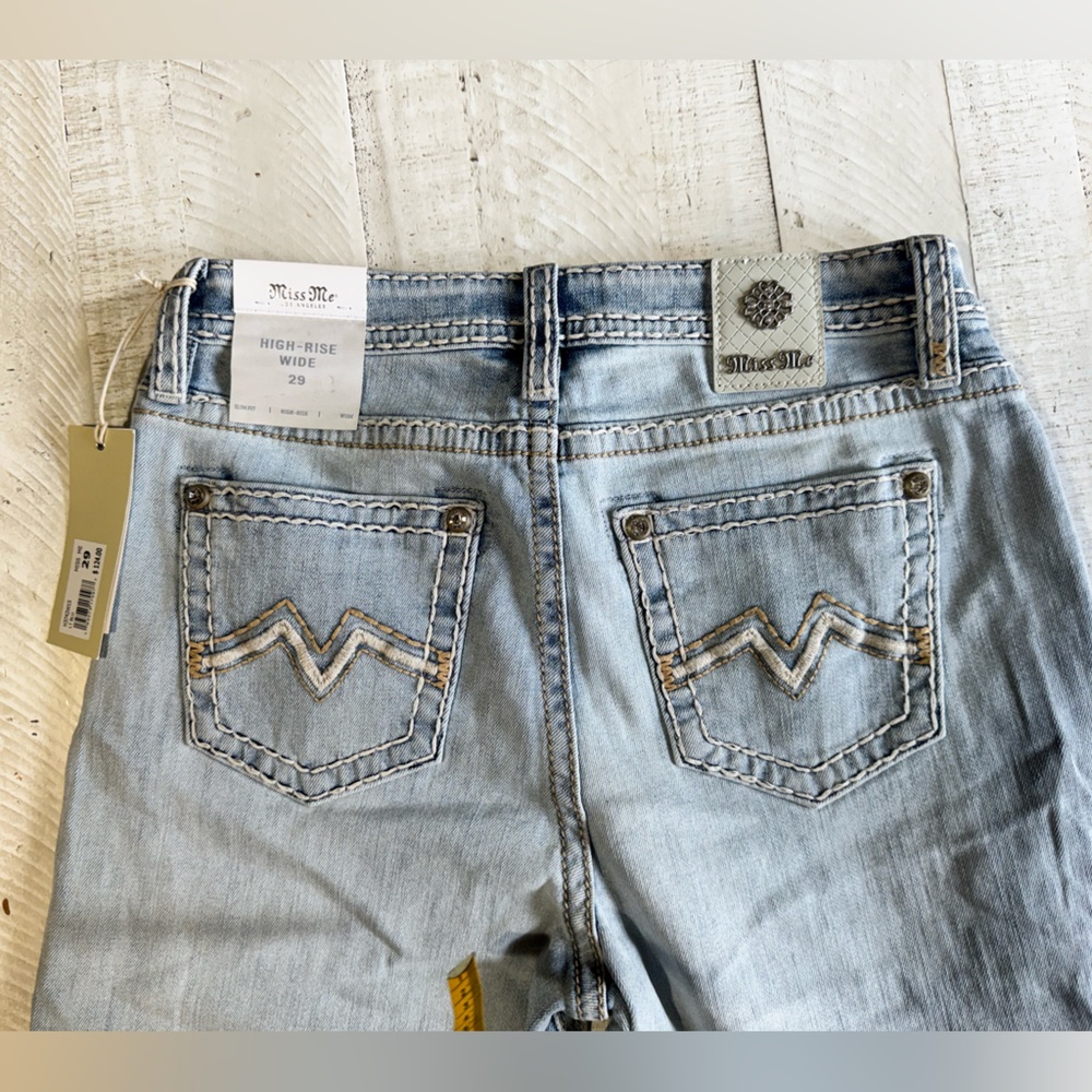 Miss Me Light Blue Wide Leg Jeans